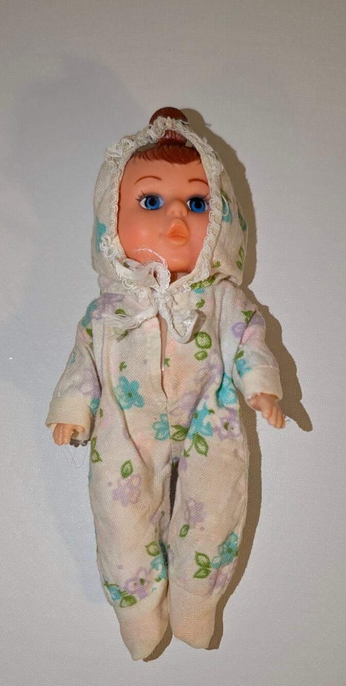 Vintage 8" Three Faced Doll Hong Kong Original Outfit